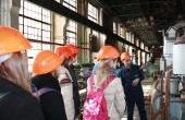 На экскурсию по  главному  цеху  станции пришли учащиеся 8 класса 35 школы г. Пензы.